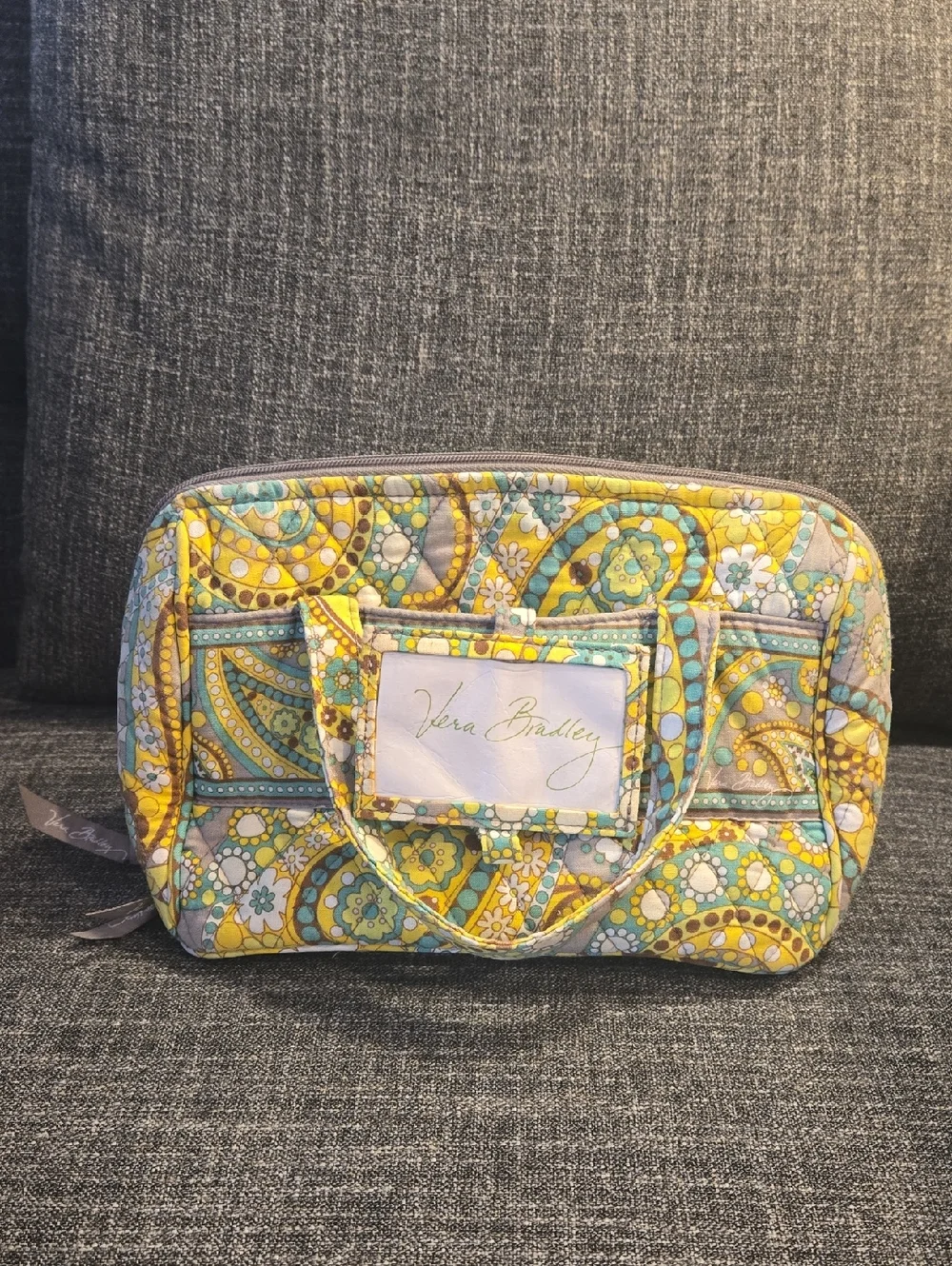 Vera Bradley Lemon Parfait Cosmetic Bag